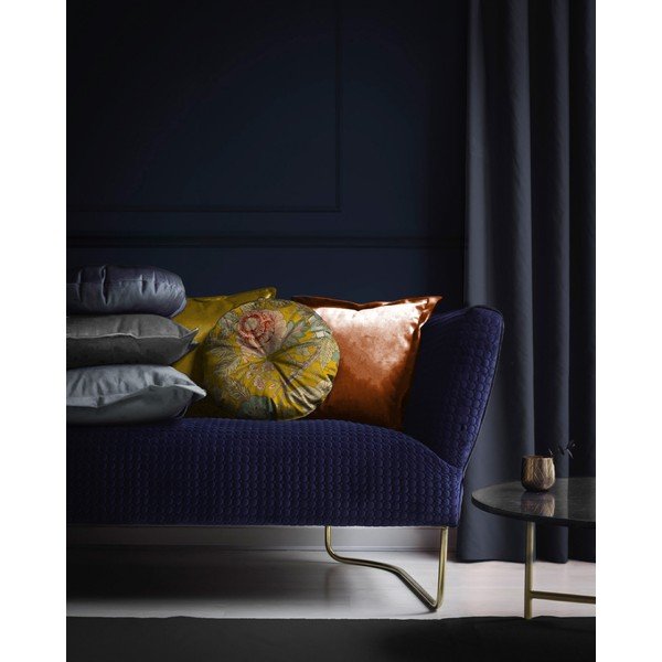 Rumena blazina Velvet Atelier Japanese Flowers, ø 40 cm-image-2