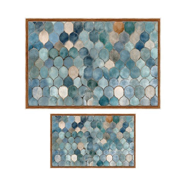 Modre kopalniške preproge v kompletu 2 ks 60x100 cm – Foutastic