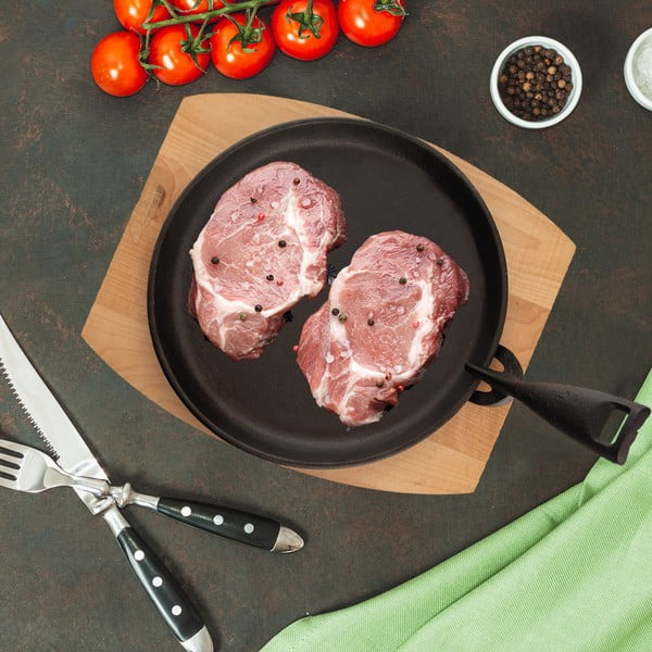 Litoželezna ponev za žar z odstranljivim ročajem ø 22 cm LITINA – Orion-image-1