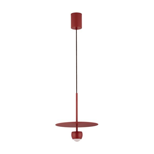 Rdeča aluminijasta LED viseča svetilka ø 30 cm Edem – Nova Luce