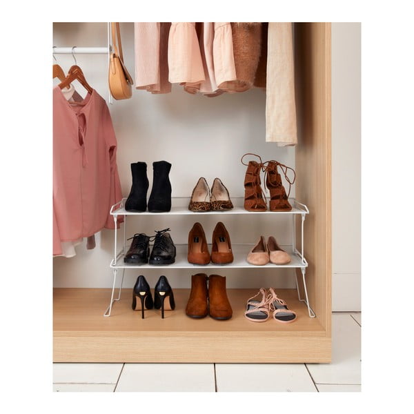 Belo zložljivo stojalo za čevlje z eno polico Compactor-image-1