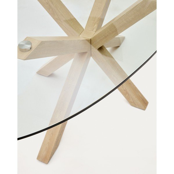 Jedilna miza s stekleno mizno ploščo 100x200 cm Argo – Kave Home-image-4