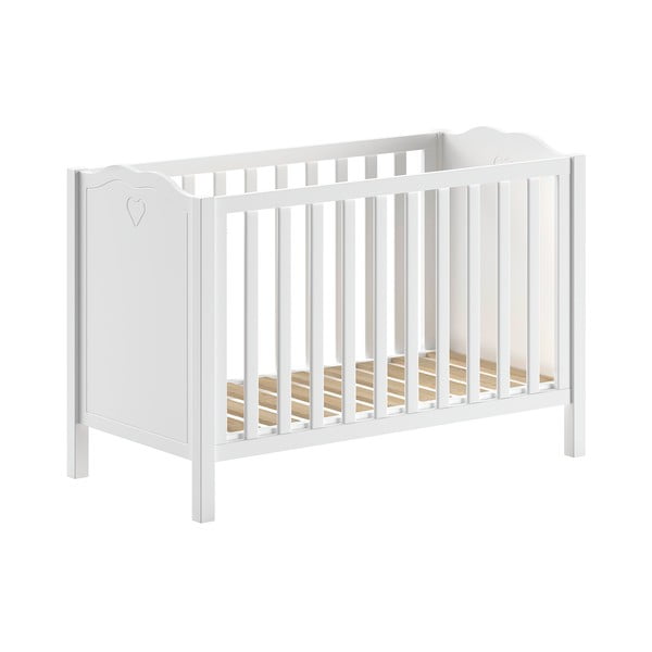 Bela otroška posteljica iz masivnega bora 60x120 cm Amori – Vipack