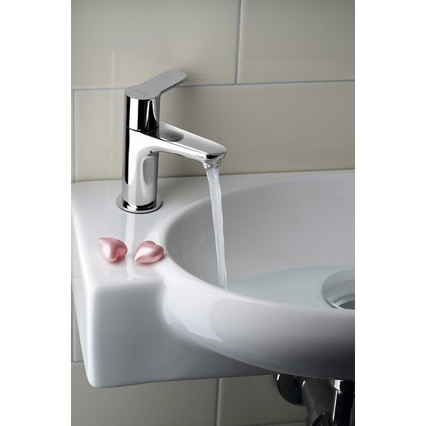 Ventil za umivalnik v sijajno srebrni barvi Small – Sapho-image-1