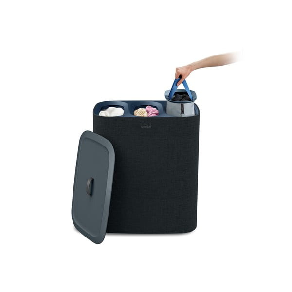 Antracitno siv tekstilni koš za perilo 3x30 l Tota Trio – Joseph Joseph-image-4