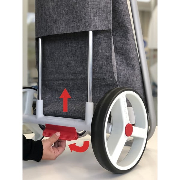 Nakupovalna vrečka na kolesih 53 l Com Tweed Polar Black Tube – Rolser-image-4