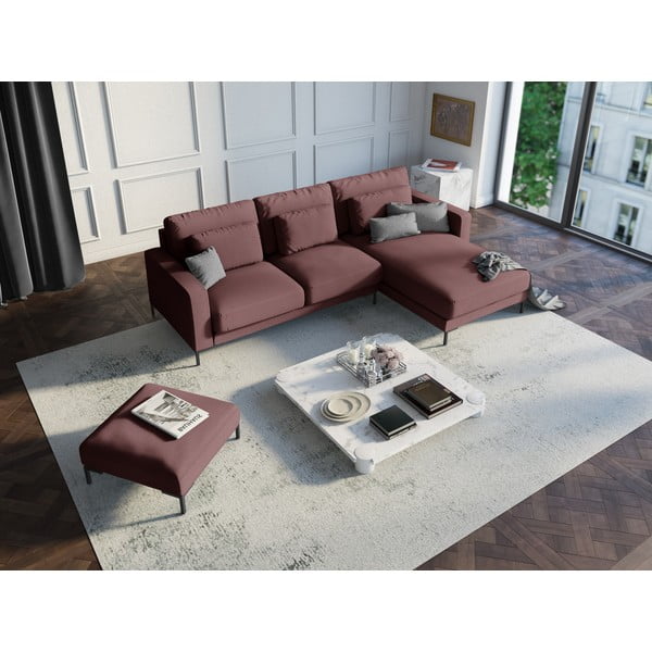 Roza kotna sedežna garnitura Interieurs 86 Seine, desni kot-image-1