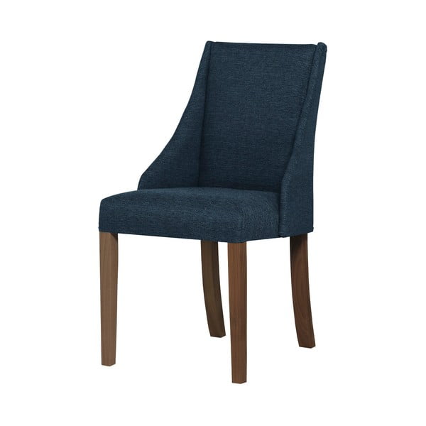 Modri stol s temno rjavimi bukovimi nogami Ted Lapidus Maison Absolu