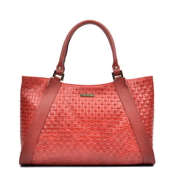 Rdeča usnjena torbica Luisa Vannini Theresse