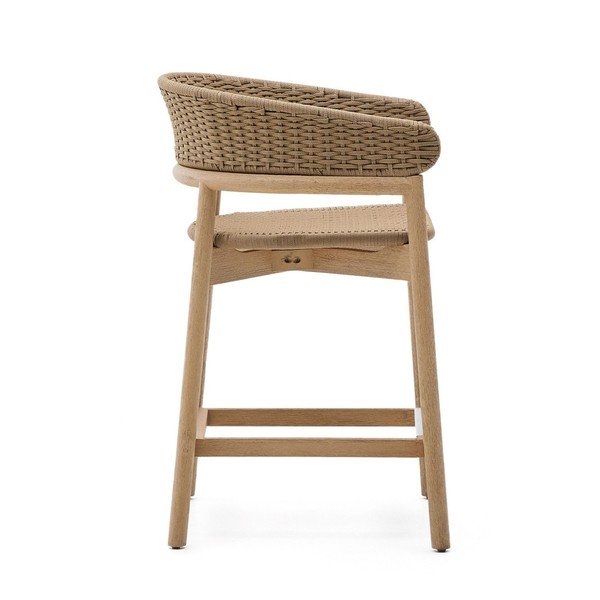 Vrtni barski stol iz masivnega lesa v naravni barvi Arinella – Kave Home-image-3