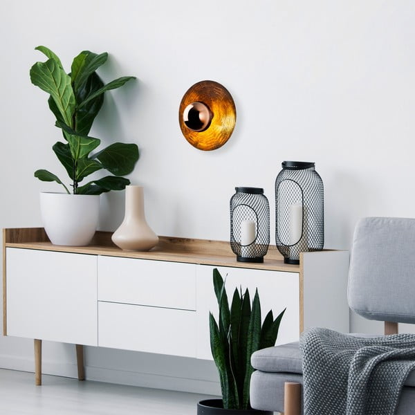 Bakrena stenska svetilka ø 38 cm Kurt – Opviq lights-image-3