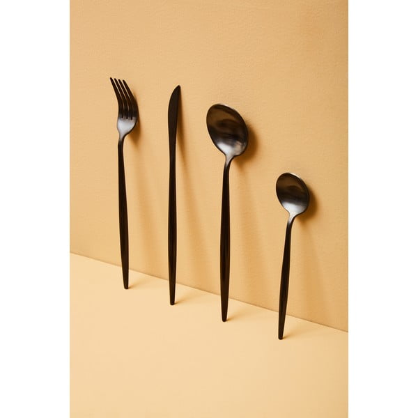 Črn pribor iz nerjavečega jekla 16 ks Modern retro – Premier Housewares-image-2
