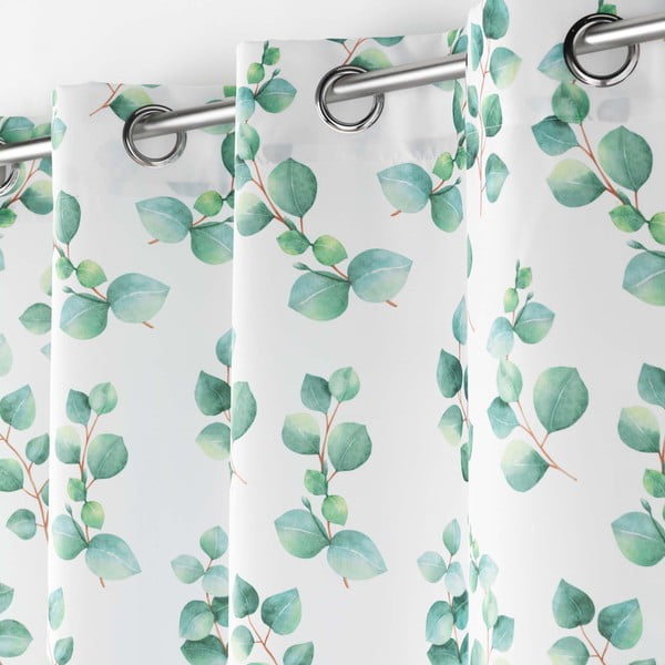 Belo-zelena zavesa 140x280 cm Leandre – douceur d'intérieur-image-1