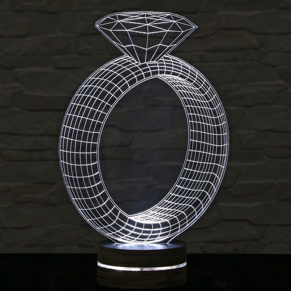 3D namizna svetilka Ring