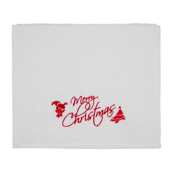 Božična brisača Vesel božič, bela, 30 x 50 cm