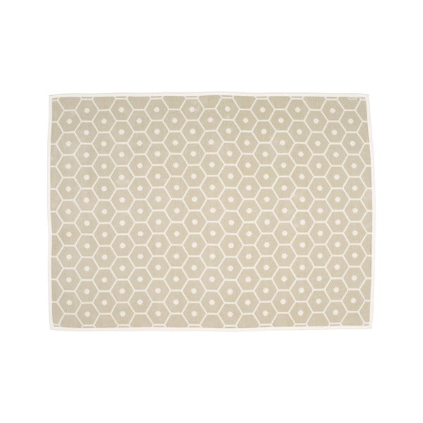 Kremno bela odeja iz mešanice volne 140x180 cm Honey Sand – Pappelina