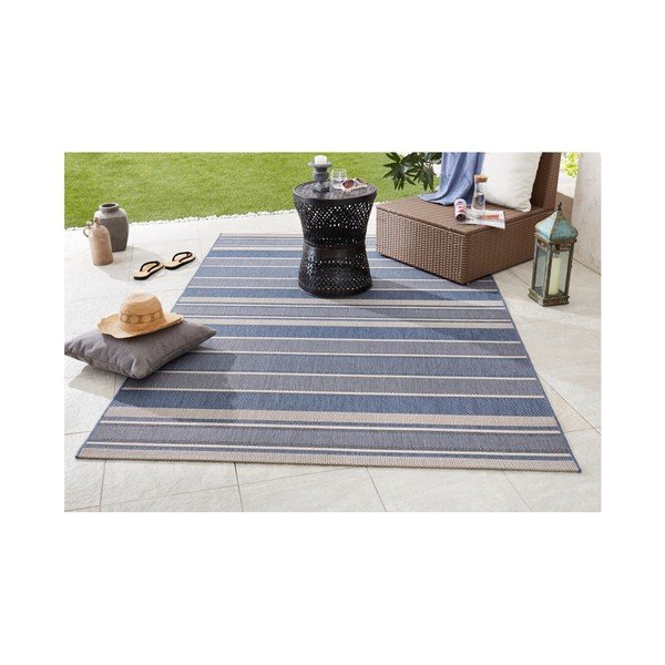 Modra zunanja preproga NORTHRUGS Strap, 80 x 150 cm-image-2