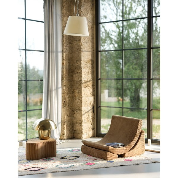 Rjav otroški tabure iz rebrastega žameta Cloud – Wigiwama-image-3