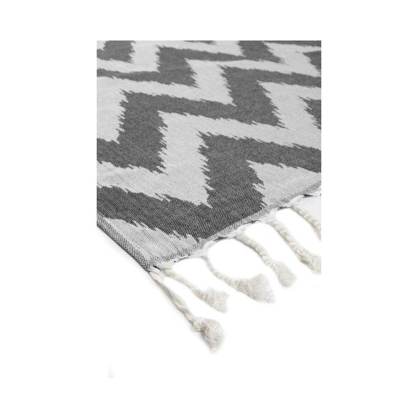 Črna brisača hamam Kate Louise Laila, 165 x 100 cm-image-2