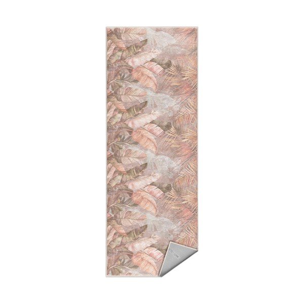 Bež pralen tekač 80x200 cm Dusty Leaves – Mila Home