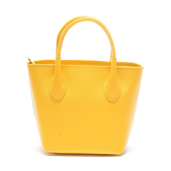 Usnjena torbica Carlota, rumena