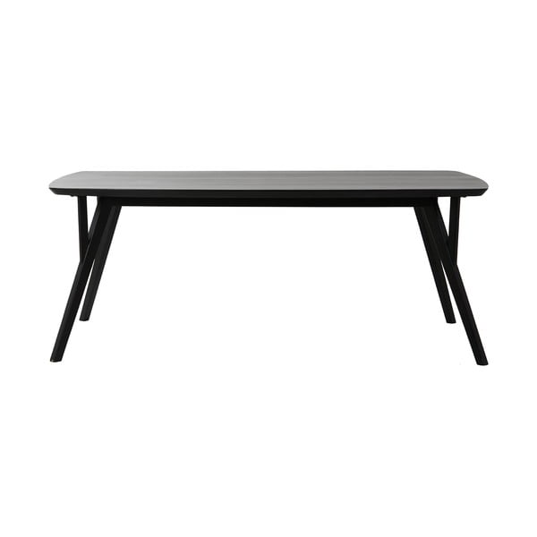 Črna jedilna miza z mizno ploščo iz akacije 100x220 cm Quenza – Light & Living