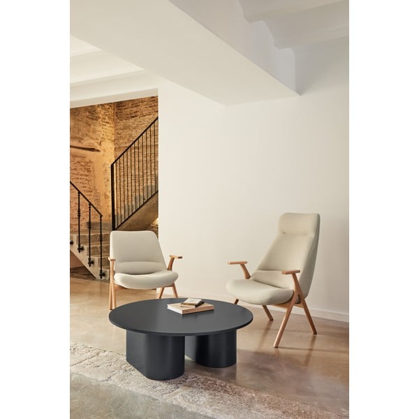 Antracitno siva mizica 110x111 cm Totem – Teulat-image-1