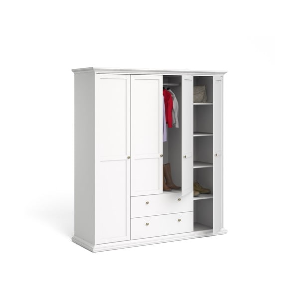 Bela garderobna omara 181x201 cm Paris – Tvilum-image-4