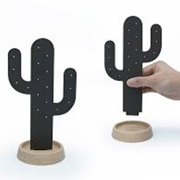 Črno stojalo za nakit Qualy&CO Cactus-image-2