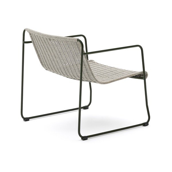 Prašno zelen kovinski vrtni fotelj Maurina – Kave Home-image-4