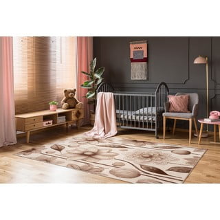Bež otroška preproga 80x150 cm Daisies Dark Beige – FD