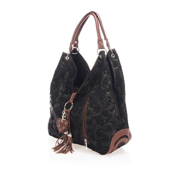 Črna usnjena torbica Giorgio Costa Terst-image-2