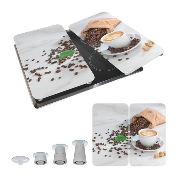 Zaščitne plošče za štedilnik iz kaljenega stekla 2 ks 52x30 cm Café Aromatica – Maximex-image-2