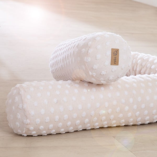 Bež zaščitna obroba za posteljico iz mešanice bombaža 170 cm Frosty Almond – Roba-image-3