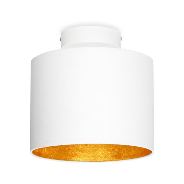 Bela stropna svetilka z detajli v zlati barvi Sotto Luce MIKA XS, ø 20 cm