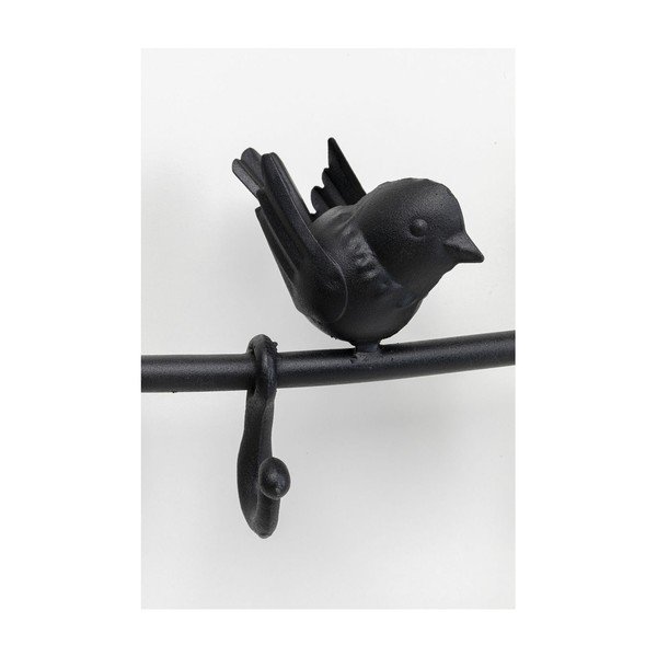 Črn kovinski stenski obešalnik Kare Design Birds, širina 92 cm-image-3