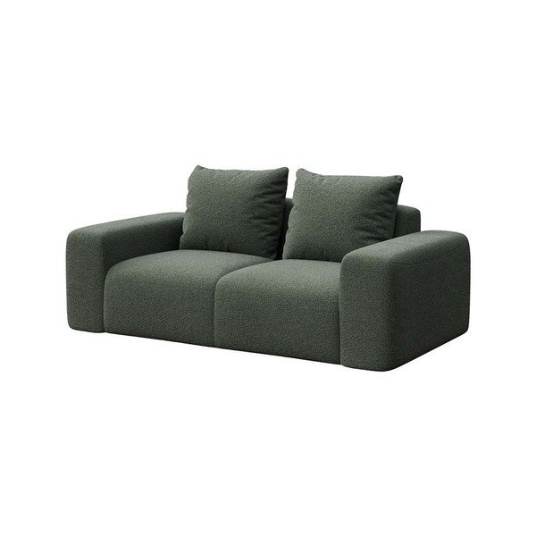 Zelena sedežna garnitura iz tkanine bouclé 212 cm Monce – Rodier-image-2