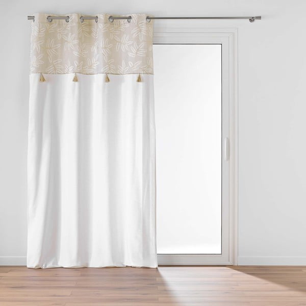 Belo-bež zavesa iz mešanice bombaža 140x240 cm Altea – douceur d'intérieur