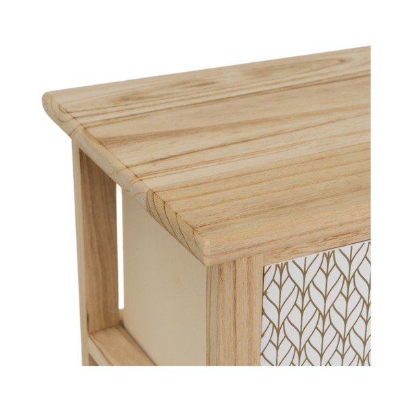 Visoka komoda iz masivne pavlovnije v naravni barvi 34x78 cm – Casa Selección-image-2