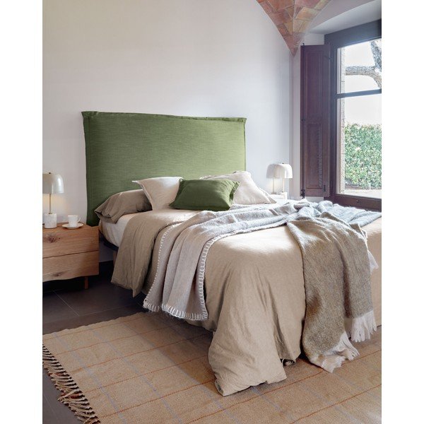 Zeleno oblazinjeno vzglavje 166x106 cm Tanit – Kave Home-image-2