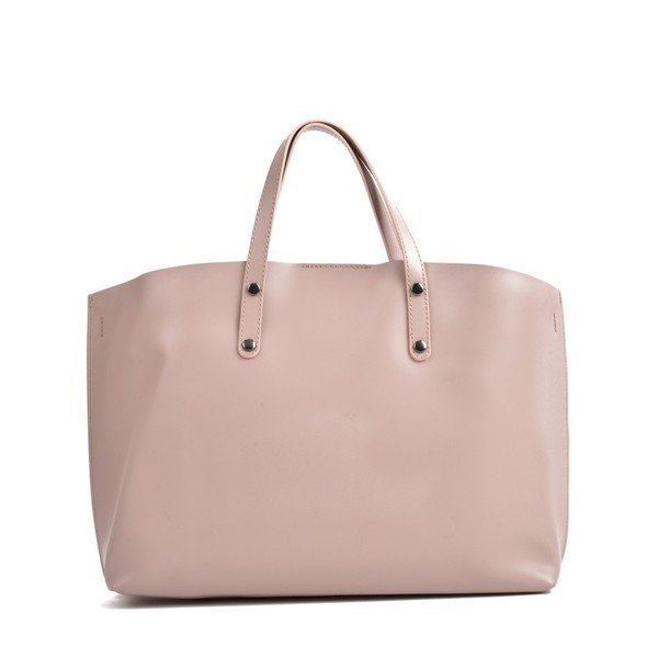 Roza in bež usnjena torbica Mangotti Torbe Lulia-image-2