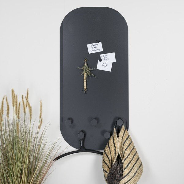 Črn kovinski stenski obešalnik 55 cm Espen – Spinder Design-image-1