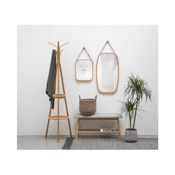 Stensko ogledalo v bambusovem okvirju PT LIVING Idylic, dolžina 40,5 cm-image-2