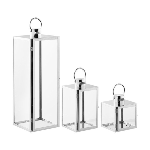 Steklene lanterne v kompletu 3 ks (višina 60 cm) Pota – House Nordic
