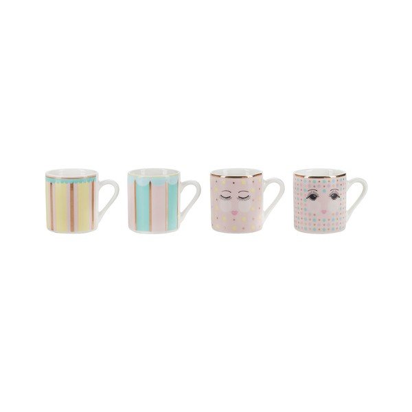 Komplet 4 porcelanastih skodelic Miss Étoile