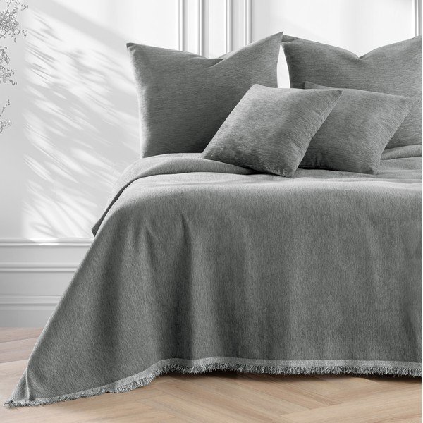 Sivo pregrinjalo iz šenilje 220x240 cm Talo – Filumi-image-2