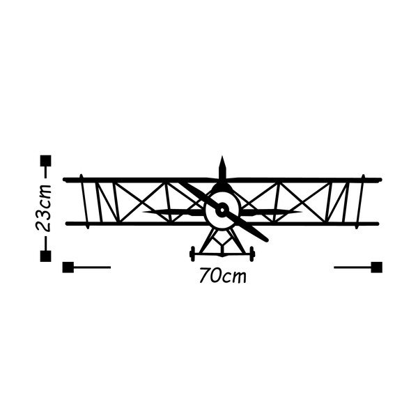 Črna stenska dekoracija Wallity Plane-image-2