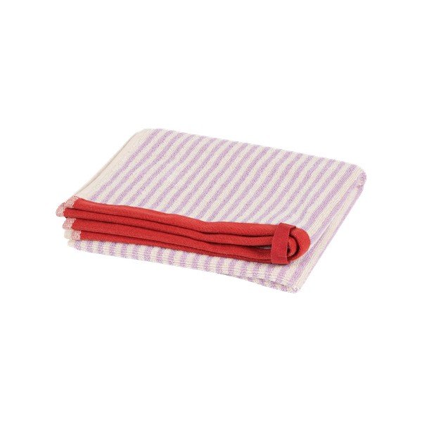 Svetlo vijolična/kremno bela frotirna bombažna brisača 50x80 cm Gobo – noo.ma