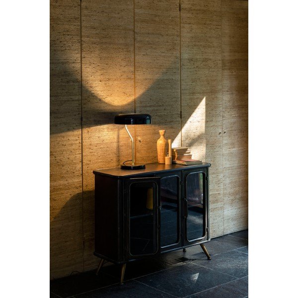 Črna kovinska vitrina 100x80x37 cm Denza – Dutchbone-image-4