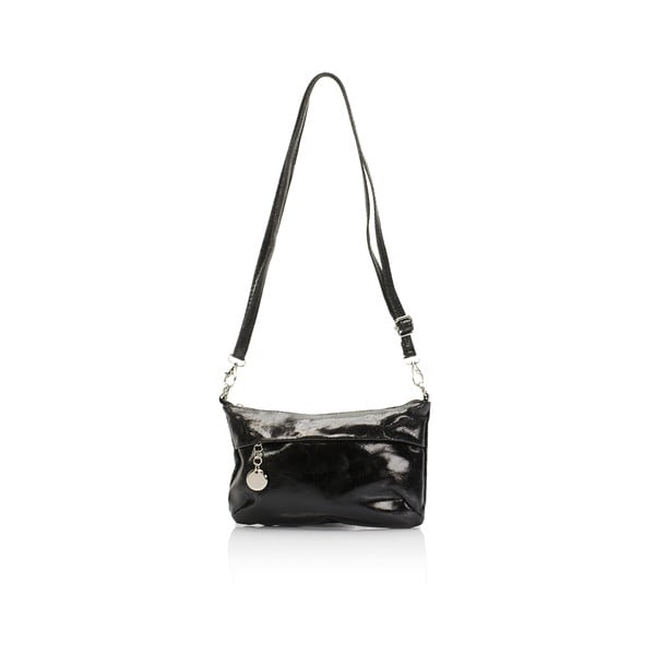 Črna usnjena torbica Lisa Minardi Lola